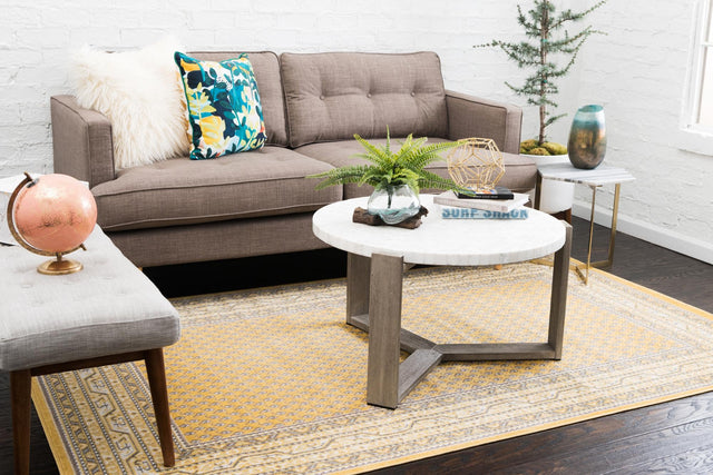 Yellow 7' 1 x 10' Williamsburg Rectangle Area Rug 100% Polypropylene With Cotton Backing Durable Easy Clean Stain Resistant Carpet for Sale at Rug Engine