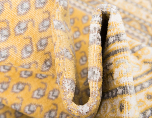 Yellow 7' 1 x 10' Williamsburg Rectangle Area Rug 100% Polypropylene With Cotton Backing Durable Easy Clean Stain Resistant Carpet for Sale at Rug Engine