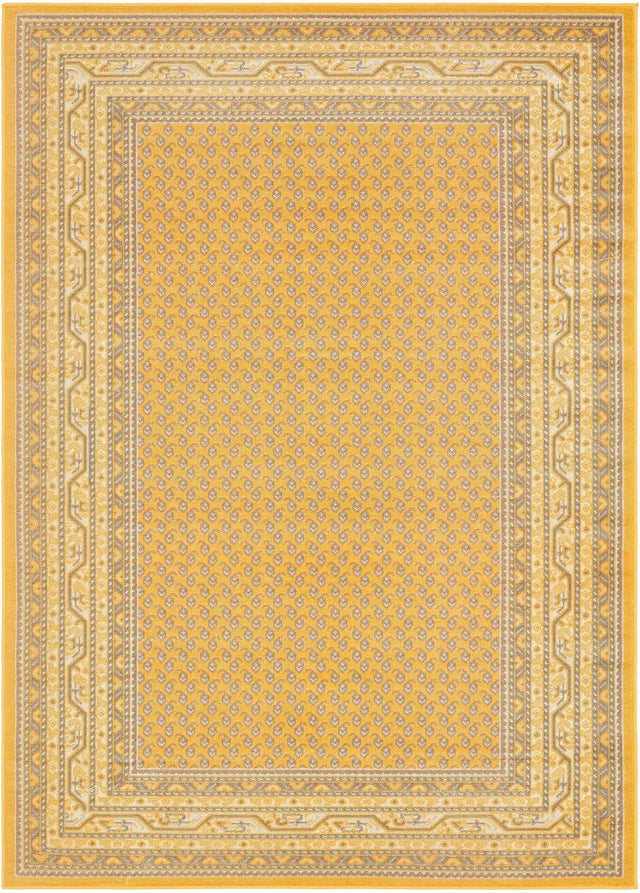 Yellow 7' 1 x 10' Williamsburg Rectangle Area Rug 100% Polypropylene With Cotton Backing Durable Easy Clean Stain Resistant Carpet for Sale at Rug Engine
