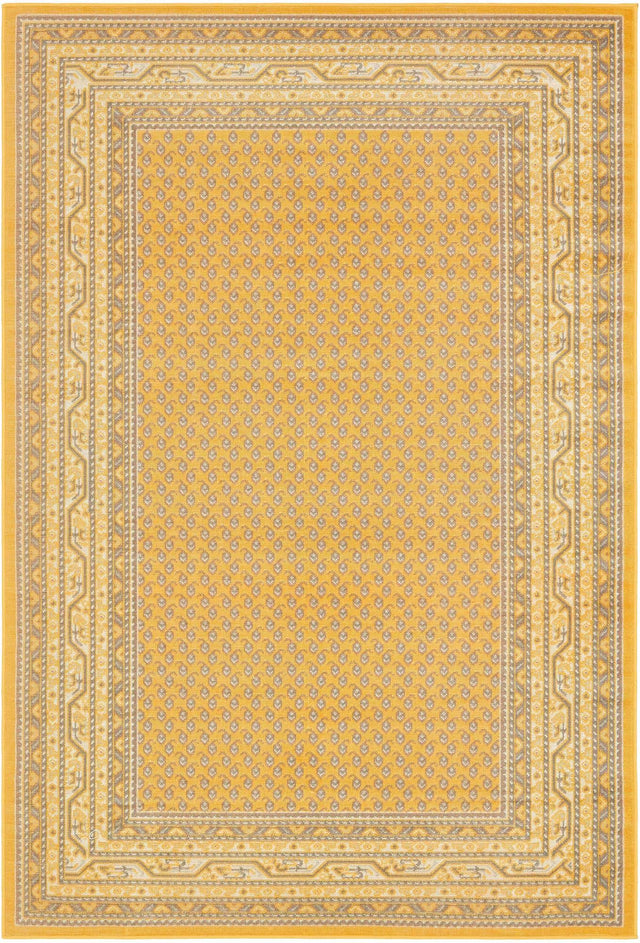 Yellow 4' 1 x 6' 1 Williamsburg Rectangle Area Rug 100% Polypropylene With Cotton Backing Durable Easy Clean Stain Resistant Carpet for Sale at Rug Engine