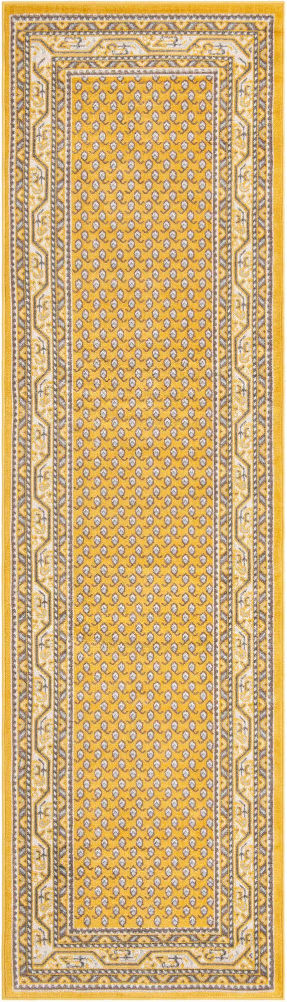 Yellow 2' 9 x 9' 10 Williamsburg Runner Area Rug 100% Polypropylene With Cotton Backing Durable Easy Clean Stain Resistant Carpet for Sale at Rug Engine