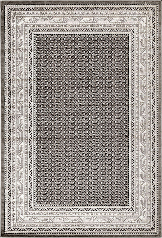 Gray 6' 1 x 9' Williamsburg Rectangle Area Rug 100% Polypropylene With Cotton Backing Durable Easy Clean Stain Resistant Carpet for Sale at Rug Engine