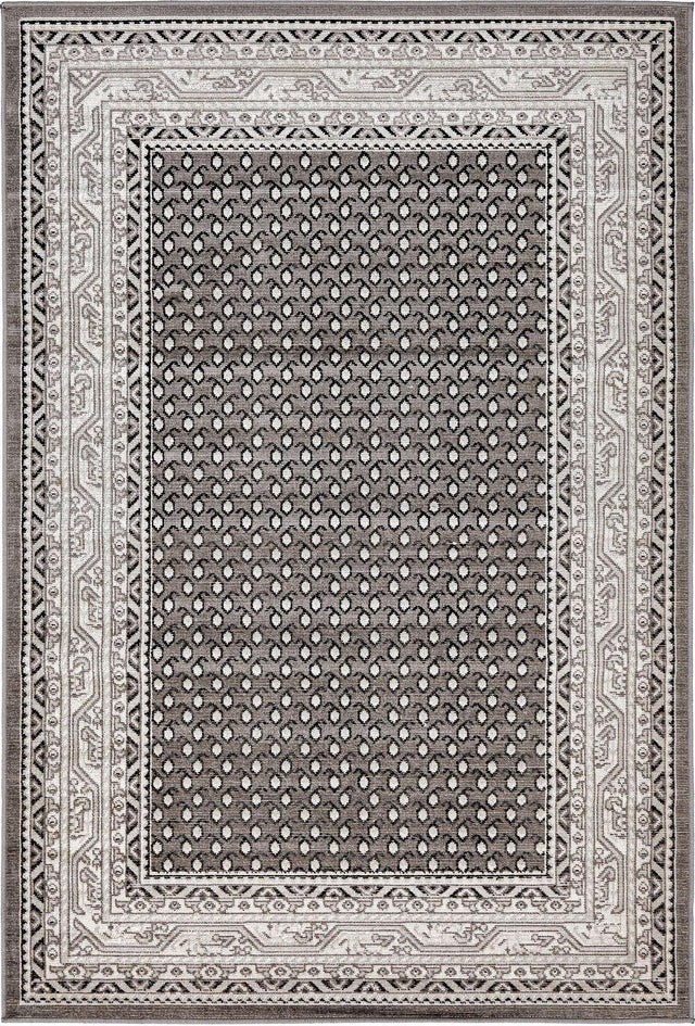 Gray 4' 1 x 6' 1 Williamsburg Rectangle Area Rug 100% Polypropylene With Cotton Backing Durable Easy Clean Stain Resistant Carpet for Sale at Rug Engine