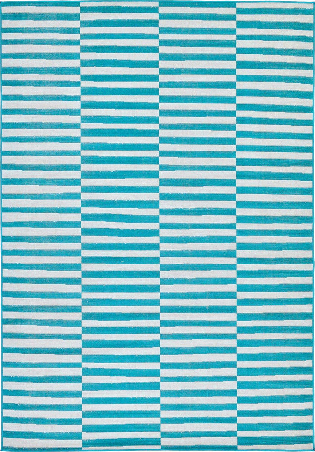 Turquoise 4' 1 x 6' 1 Williamsburg Rectangle Area Rug 100% Polypropylene With Cotton Backing Durable Easy Clean Stain Resistant Carpet for Sale at Rug Engine