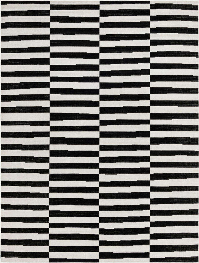 Black 9' x 12' Williamsburg Rectangle Area Rug 100% Polypropylene With Cotton Backing Durable Easy Clean Stain Resistant Carpet for Sale at Rug Engine