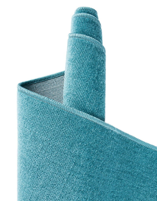 Turquoise 10' x 13' Williamsburg Rectangle Area Rug 100% Polypropylene With Cotton Backing Durable Easy Clean Stain Resistant Carpet for Sale at Rug Engine