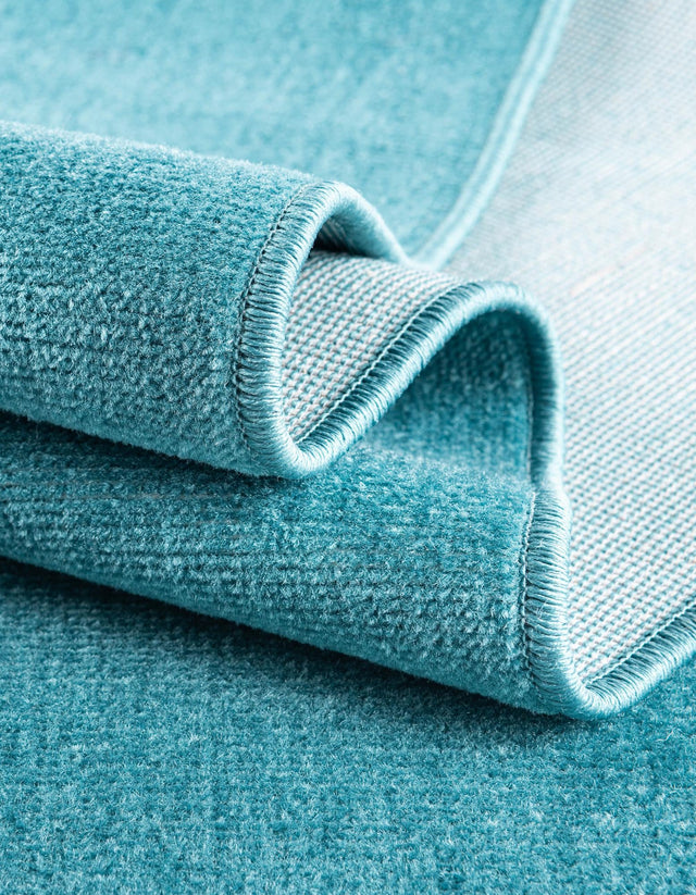 Turquoise 3' 7 x 3' 7 Williamsburg Round Area Rug 100% Polypropylene With Cotton Backing Durable Easy Clean Stain Resistant Carpet for Sale at Rug Engine
