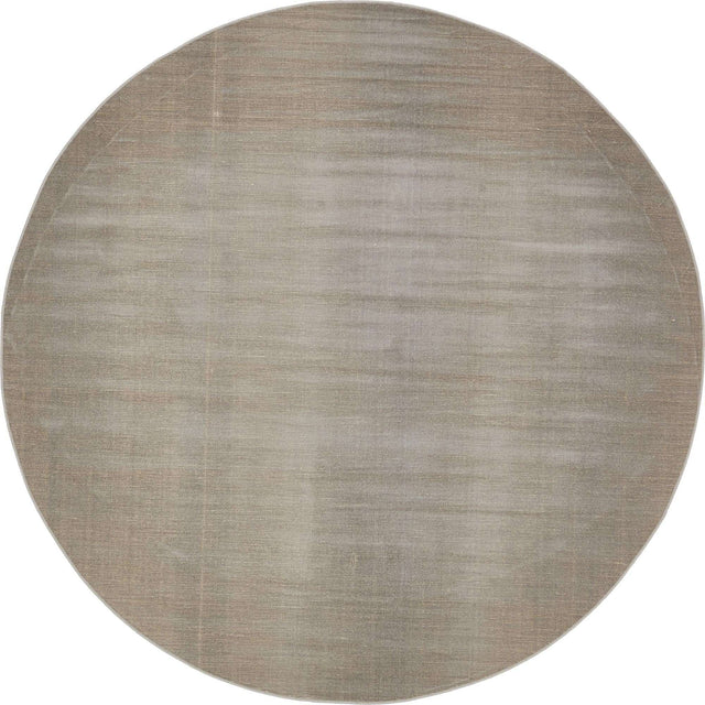 Gray 8' x 8' Williamsburg Round Area Rug 100% Polypropylene With Cotton Backing Durable Easy Clean Stain Resistant Carpet for Sale at Rug Engine