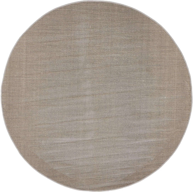 Gray 5' 3 x 5' 3 Williamsburg Round Area Rug 100% Polypropylene With Cotton Backing Durable Easy Clean Stain Resistant Carpet for Sale at Rug Engine