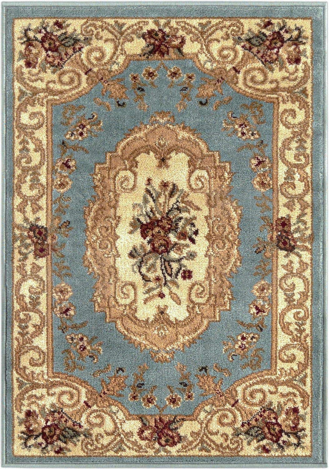 Light Blue 2' x 3' 1 Versailles Rectangle Area Rug