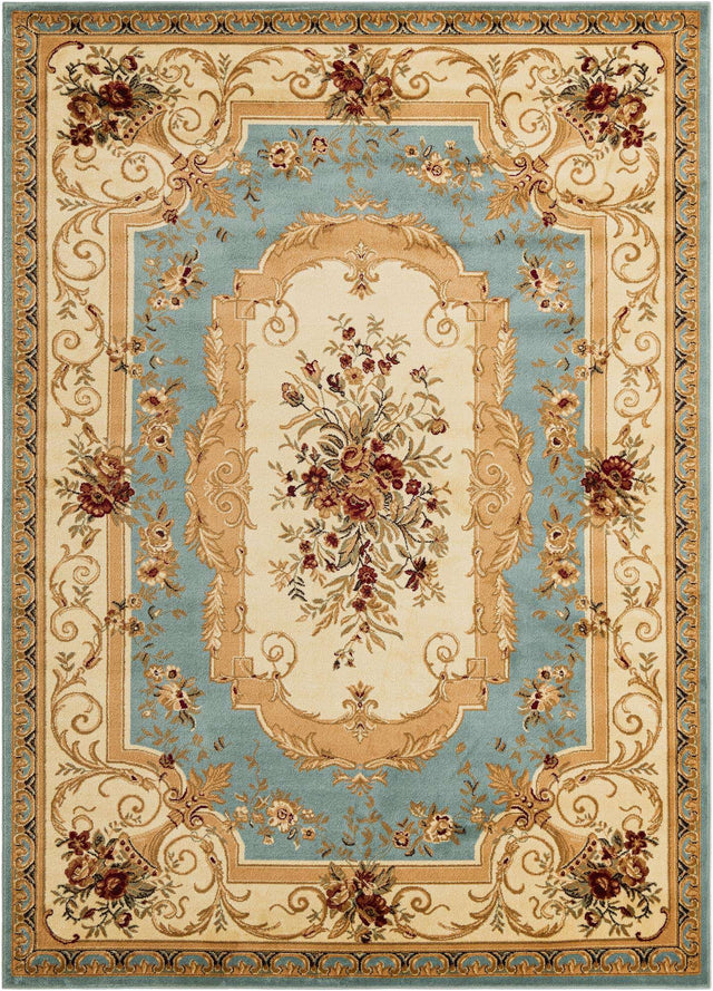 Light Blue 7' 10 x 11' Versailles Rectangle Area Rug