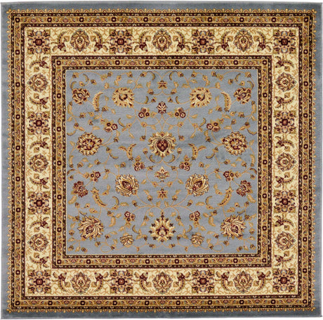 Light Blue 7' 10 x 7' 10 Voyage Square Area Rug