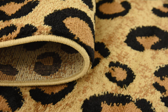 Light Brown 3' 1 x 5' 3 Wildlife Rectangle Area Rug Animal Print Safari Jungle Inspired Carpet for Unique Modern Interior Design for Sale at Rug Engine