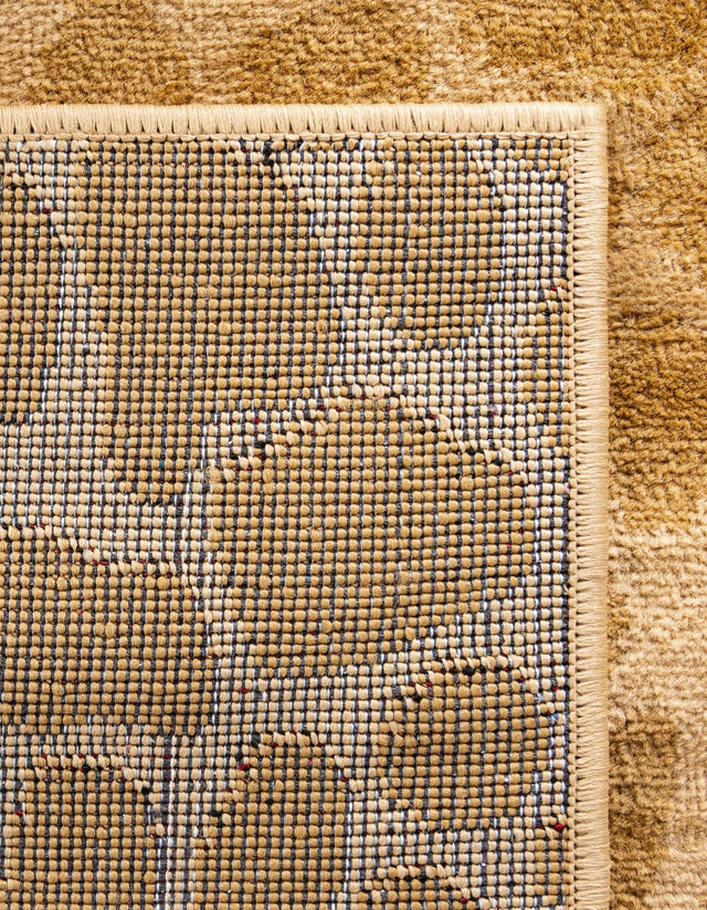 Yellow 2' 7 x 10' Wildlife Runner Area Rug Animal Print Safari Jungle Inspired Carpet for Unique Modern Interior Design for Sale at Rug Engine