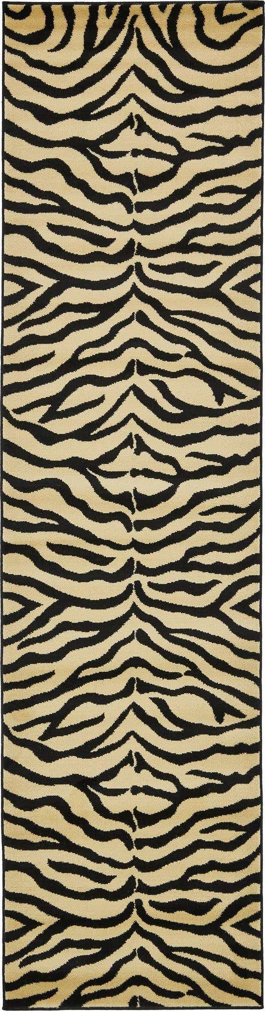 Cream 2' 7 x 10' Wildlife Runner Area Rug Animal Print Safari Jungle Inspired Carpet for Unique Modern Interior Design for Sale at Rug Engine