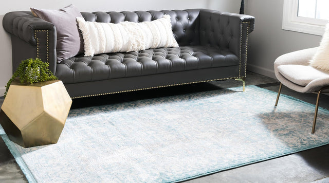 Light Blue 3' 3 x 5' 3 New Classical Rectangle Area Rug 70% Polypropylene & 30% Polyester Traditional Vintage Distressed Carpet for Interior Design Home Decor for Sale at Rug Engine