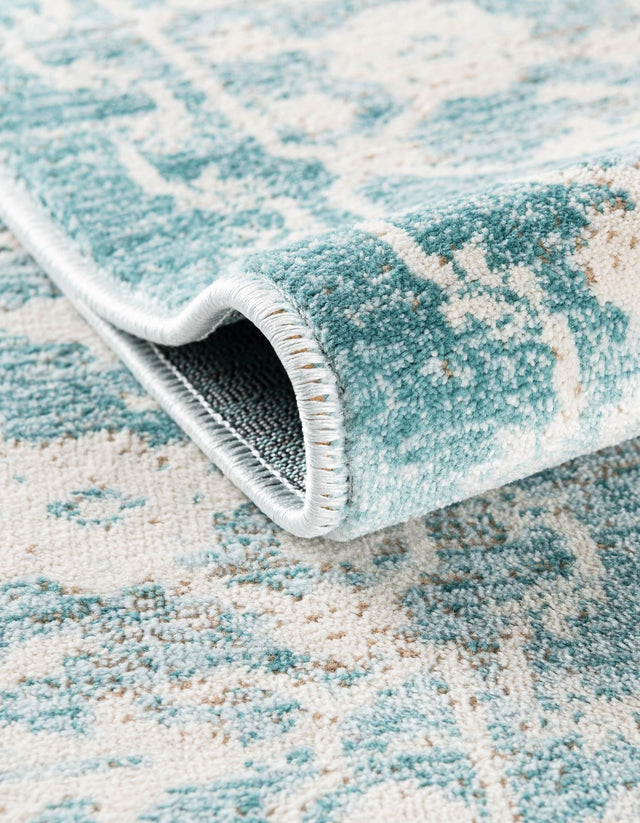 Light Blue 8' x 10' New Classical Rectangle Area Rug 70% Polypropylene & 30% Polyester Traditional Vintage Distressed Carpet for Interior Design Home Decor for Sale at Rug Engine