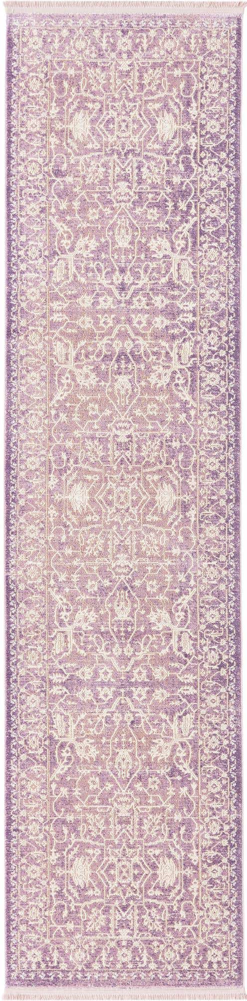 Purple 2' 7 x 10' New Classical Runner Area Rug 70% Polypropylene & 30% Polyester Traditional Vintage Distressed Carpet for Interior Design Home Decor for Sale at Rug Engine