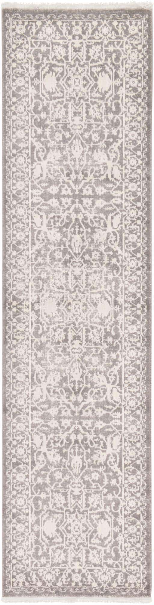 Light Gray 2' 7 x 10' New Classical Runner Area Rug 70% Polypropylene & 30% Polyester Traditional Vintage Distressed Carpet for Interior Design Home Decor for Sale at Rug Engine