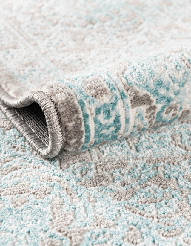 Light Blue 4' 1 x 6' 1 New Classical Rectangle Area Rug 70% Polypropylene & 30% Polyester Traditional Vintage Distressed Carpet for Interior Design Home Decor for Sale at Rug Engine