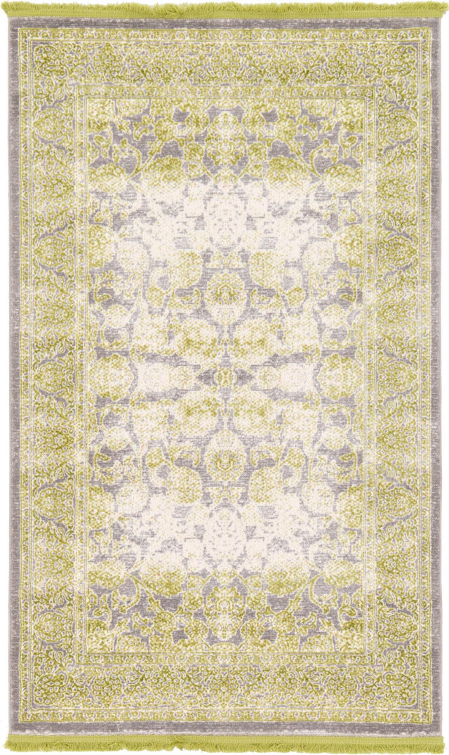 Light Green 3' 3 x 5' 3 New Classical Rectangle Area Rug 70% Polypropylene & 30% Polyester Traditional Vintage Distressed Carpet for Interior Design Home Decor for Sale at Rug Engine