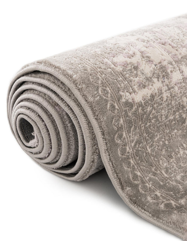Purple 8' x 8' New Classical Round Area Rug 70% Polypropylene & 30% Polyester Traditional Vintage Distressed Carpet for Interior Design Home Decor for Sale at Rug Engine