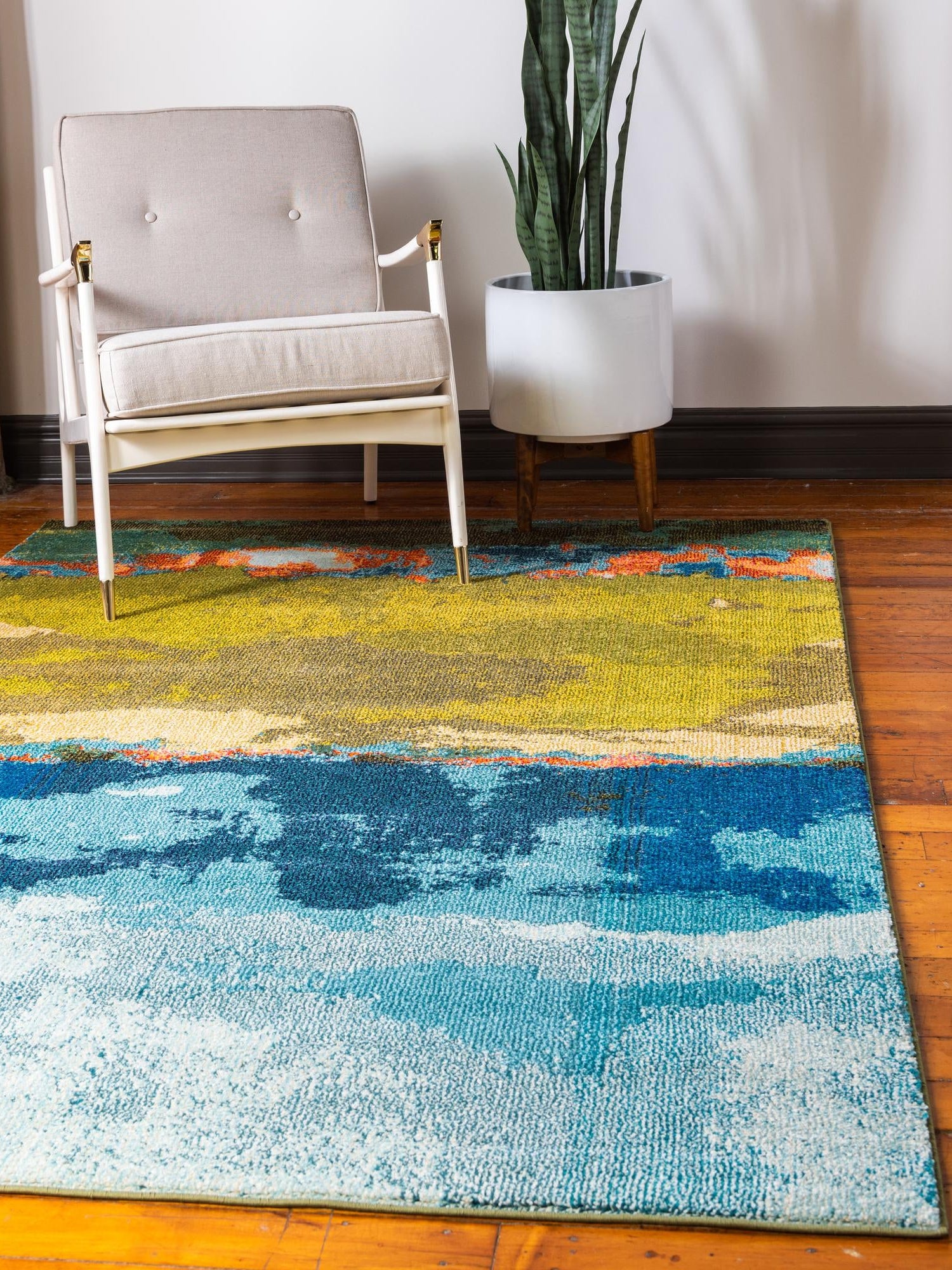 Blue 10' 6 x 16' 5 Estrella Rectangle Area Rug 100% Polypropylene Non-Shedding Stain Resistant Carpet Colorful Modern Abstract Design Easy Clean for Home Decor for Sale at Rug Engine