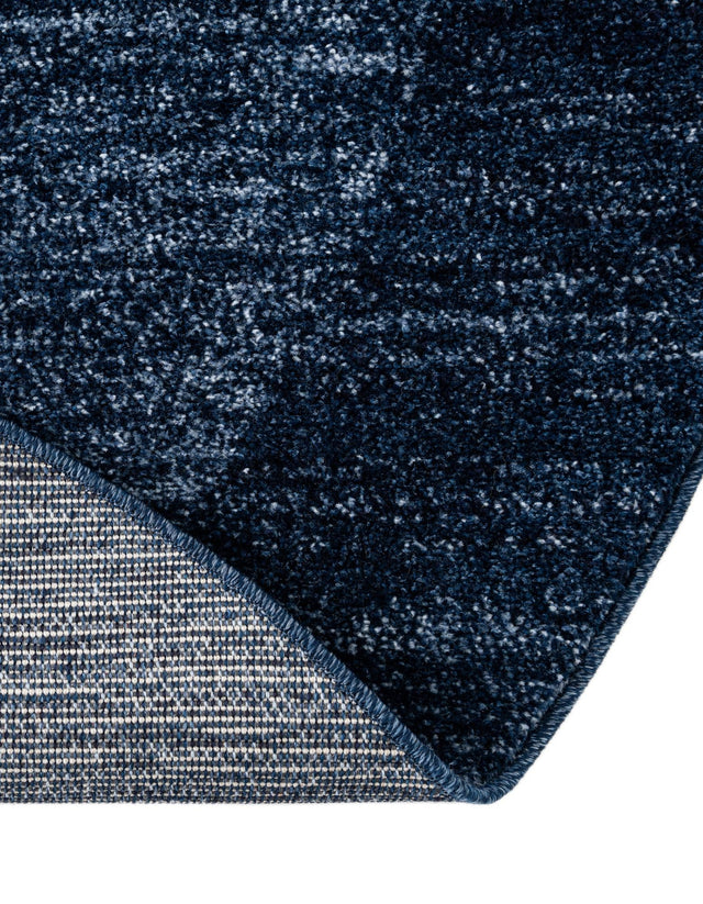 Navy Blue 4' 1 x 4' 1 Del Mar Round Area Rug 100% Polypropylene Easy Clean Stain Resistant Vivid Modern Carpet Mat for Home Decor Interior Designing for Sale at Rug Engine