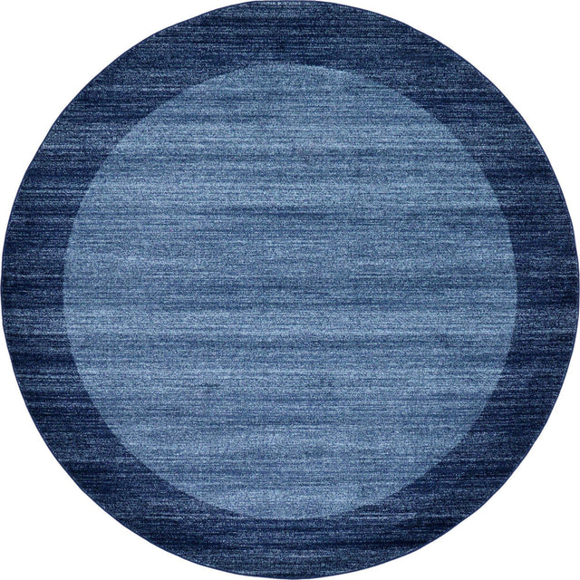 Navy Blue 6' 1 x 6' 1 Del Mar Round Area Rug 100% Polypropylene Easy Clean Stain Resistant Vivid Modern Carpet Mat for Home Decor Interior Designing for Sale at Rug Engine