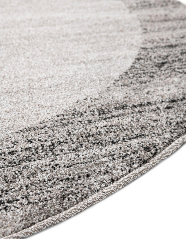 Light Gray 6' 1 x 6' 1 Del Mar Round Area Rug 100% Polypropylene Easy Clean Stain Resistant Vivid Modern Carpet Mat for Home Decor Interior Designing for Sale at Rug Engine