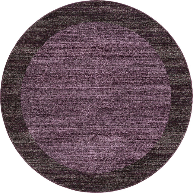 Violet 6' 1 x 6' 1 Del Mar Round Area Rug 100% Polypropylene Easy Clean Stain Resistant Vivid Modern Carpet Mat for Home Decor Interior Designing for Sale at Rug Engine