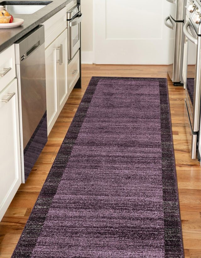 Violet 2' 7 x 10' Del Mar Runner Area Rug 100% Polypropylene Easy Clean Stain Resistant Vivid Modern Carpet Mat for Home Decor Interior Designing for Sale at Rug Engine