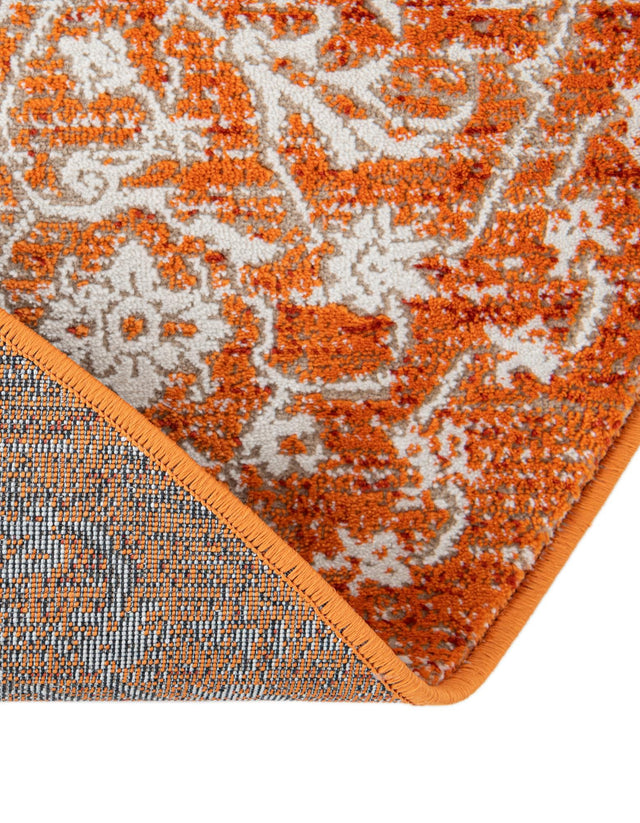 Terracotta 5' 3 x 5' 3 New Classical Round Area Rug 70% Polypropylene & 30% Polyester Traditional Vintage Distressed Carpet for Interior Design Home Decor for Sale at Rug Engine