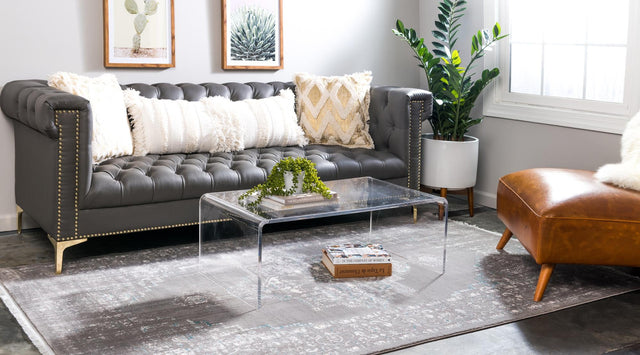 Light Gray 4' 1 x 6' 1 New Classical Rectangle Area Rug 70% Polypropylene & 30% Polyester Traditional Vintage Distressed Carpet for Interior Design Home Decor for Sale at Rug Engine