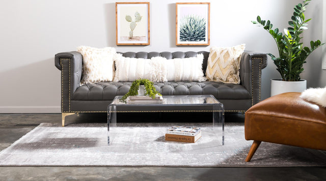 Light Gray 4' 1 x 6' 1 New Classical Rectangle Area Rug 70% Polypropylene & 30% Polyester Traditional Vintage Distressed Carpet for Interior Design Home Decor for Sale at Rug Engine