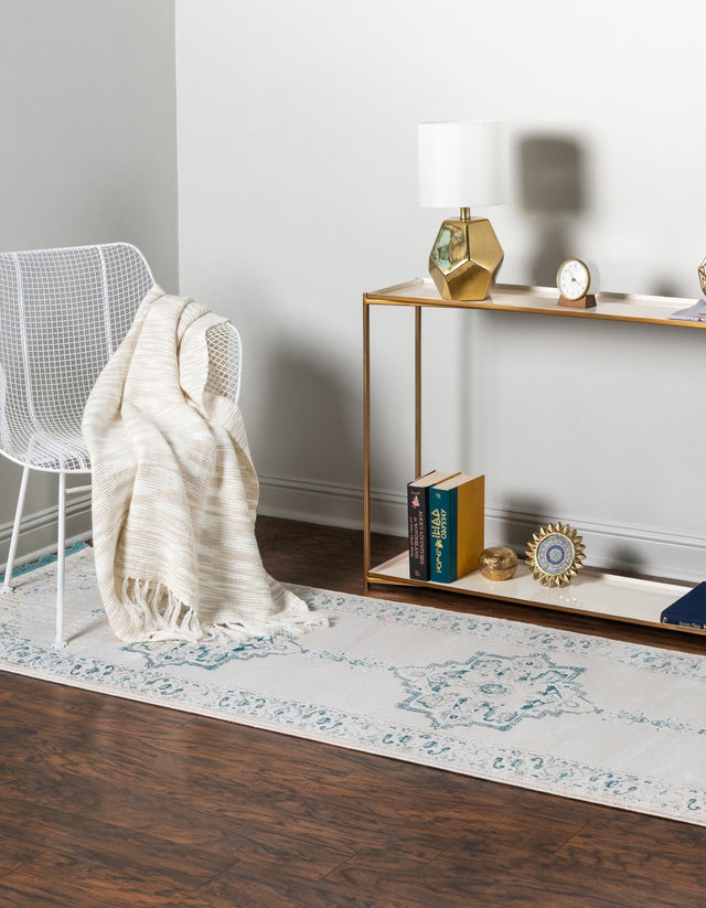 Beige 2' 7 x 10' New Classical Runner Area Rug 70% Polypropylene & 30% Polyester Traditional Vintage Distressed Carpet for Interior Design Home Decor for Sale at Rug Engine
