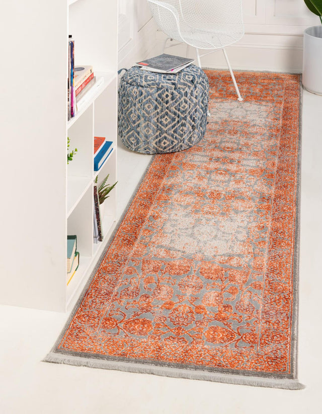 Terracotta 3' x 10' New Classical Runner Area Rug 70% Polypropylene & 30% Polyester Traditional Vintage Distressed Carpet for Interior Design Home Decor for Sale at Rug Engine