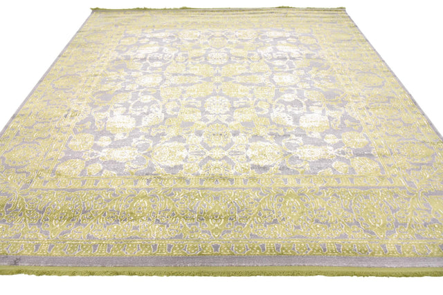 Light Green 8' x 8' New Classical Square Area Rug 70% Polypropylene & 30% Polyester Traditional Vintage Distressed Carpet for Interior Design Home Decor for Sale at Rug Engine