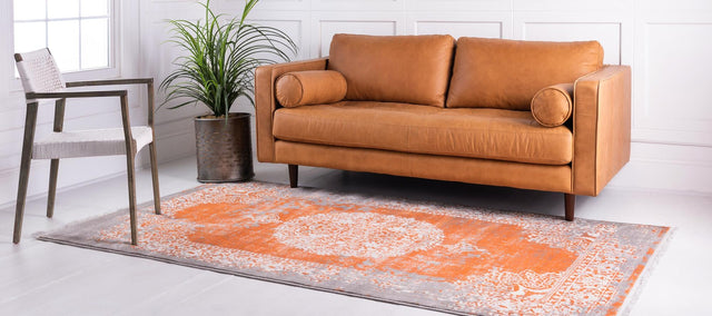 Terracotta 3' 3 x 5' 3 New Classical Rectangle Area Rug 70% Polypropylene & 30% Polyester Traditional Vintage Distressed Carpet for Interior Design Home Decor for Sale at Rug Engine