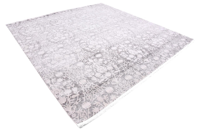 Light Gray 8' x 8' New Classical Square Area Rug 70% Polypropylene & 30% Polyester Traditional Vintage Distressed Carpet for Interior Design Home Decor for Sale at Rug Engine