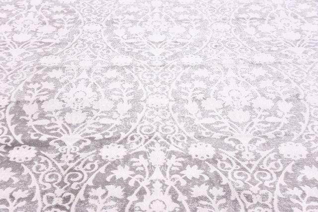 Light Gray 8' x 8' New Classical Square Area Rug 70% Polypropylene & 30% Polyester Traditional Vintage Distressed Carpet for Interior Design Home Decor for Sale at Rug Engine