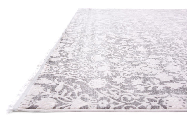Light Gray 8' x 8' New Classical Square Area Rug 70% Polypropylene & 30% Polyester Traditional Vintage Distressed Carpet for Interior Design Home Decor for Sale at Rug Engine
