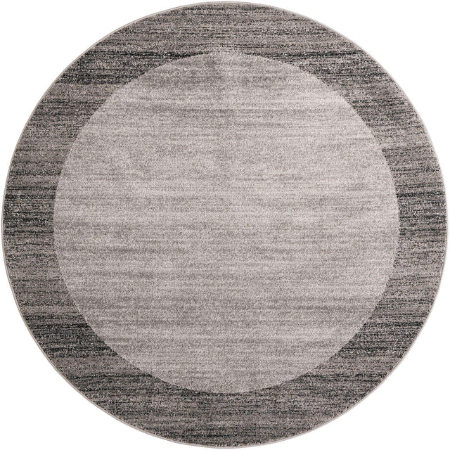 Light Gray 7' 10 x 7' 10 Del Mar Round Area Rug 100% Polypropylene Easy Clean Stain Resistant Vivid Modern Carpet Mat for Home Decor Interior Designing for Sale at Rug Engine