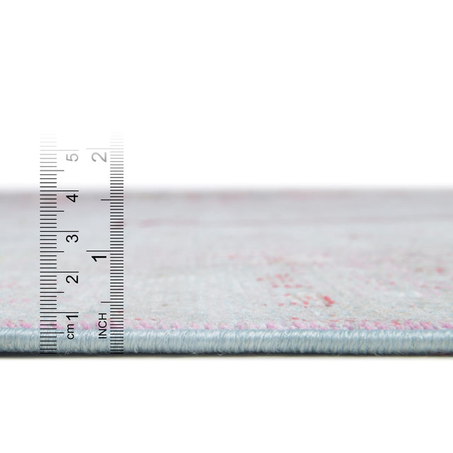 Blue 7' 1 x 10' Austin Rectangle Area Rug 100% Polyester Durable Cotton Backing Living Dining Room Bedroom Office Vintage Decor Carpet for Sale at Rug Engine