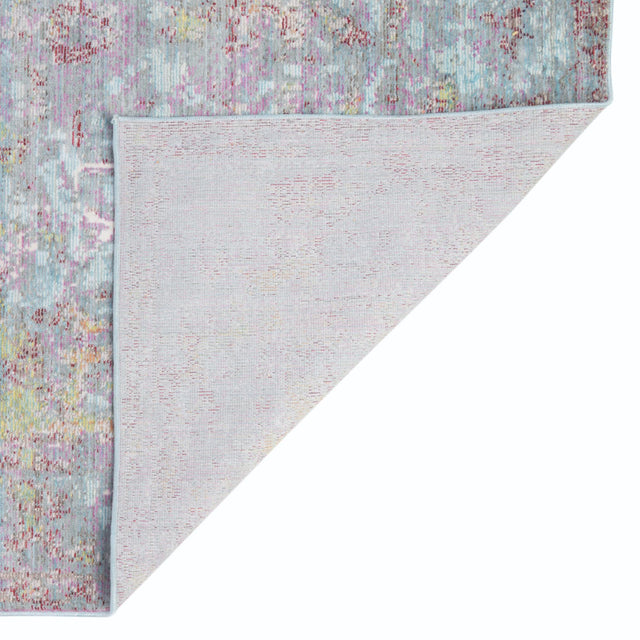 Blue 8' x 8' Austin Square Area Rug 100% Polyester Durable Cotton Backing Living Dining Room Bedroom Office Vintage Decor Carpet for Sale at Rug Engine
