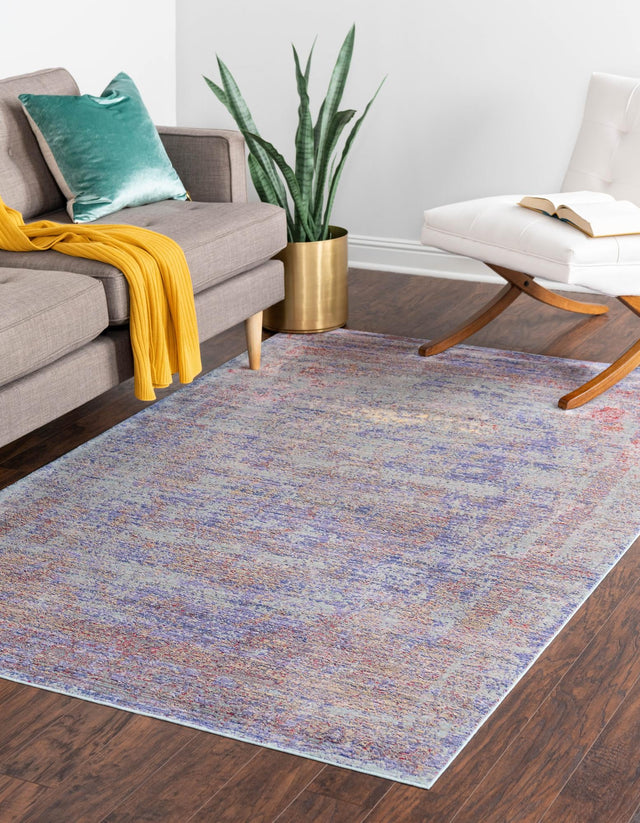 Violet 9' x 12' 2 Austin Rectangle Area Rug 100% Polyester Durable Cotton Backing Living Dining Room Bedroom Office Vintage Decor Carpet for Sale at Rug Engine