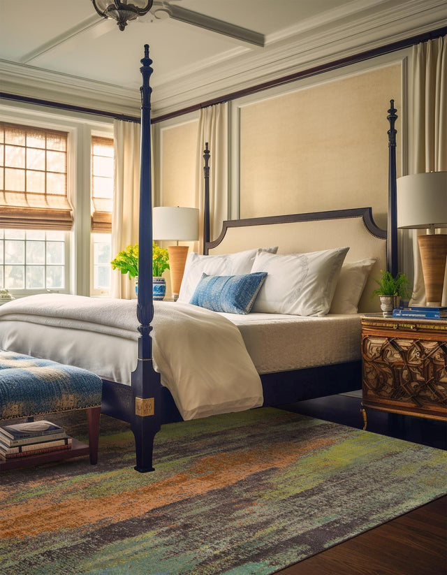 Multicolor 8' x 8' Jardin Square Area Rug 100% Polypropylene With Cotton Backing Colorful & Vivid Modern Carpet for Home Decor for Sale at Rug Engine