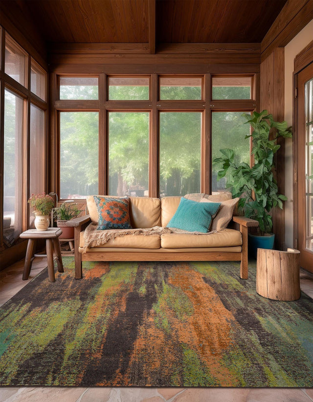 Multicolor 8' x 8' Jardin Square Area Rug 100% Polypropylene With Cotton Backing Colorful & Vivid Modern Carpet for Home Decor for Sale at Rug Engine