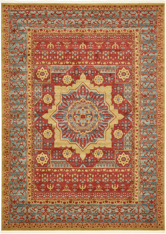 Red 8' x 11' Palace Rectangle Area Rug
