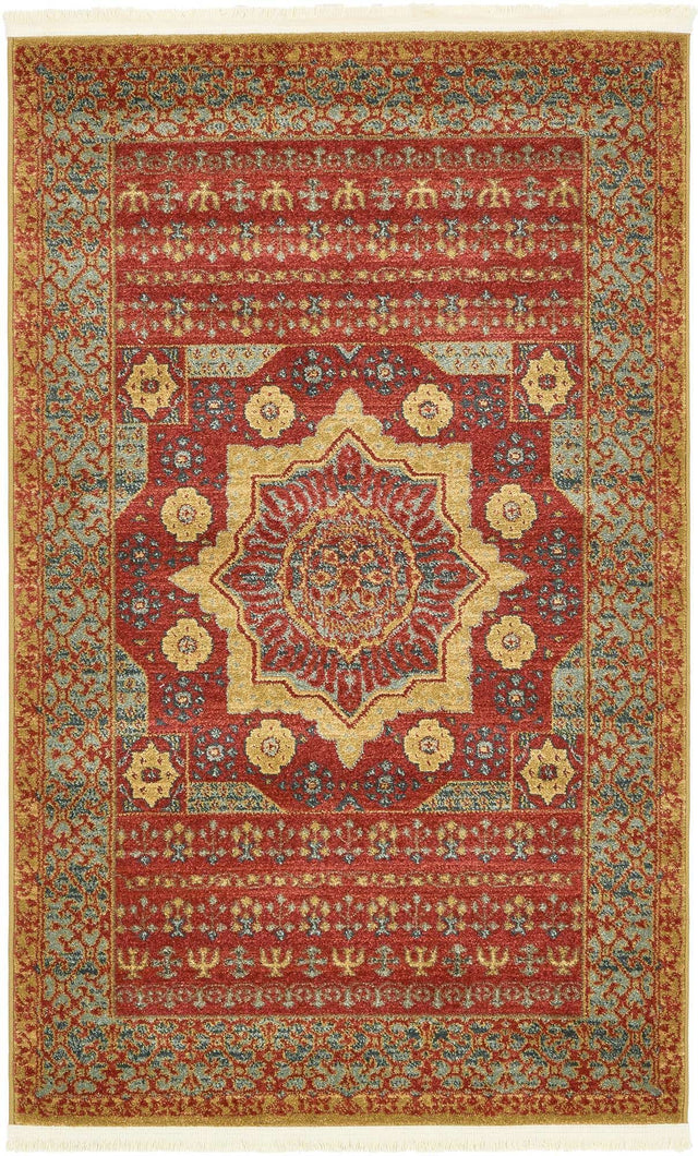 Red 3' 1 x 5' 3 Palace Rectangle Area Rug